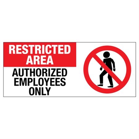 Restricted Area Authorized Employees Only Sign